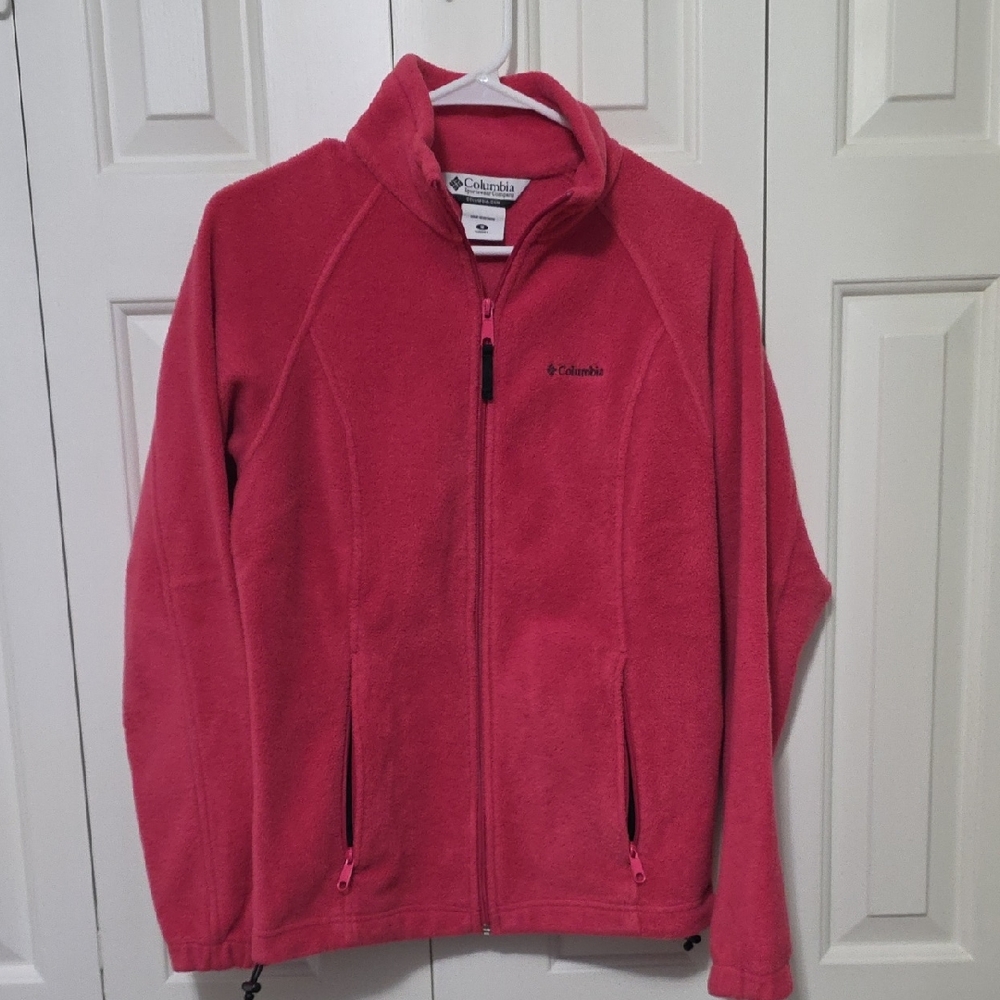 Columbia Raspberry Full Zip Fleece Jacket Womens Size M